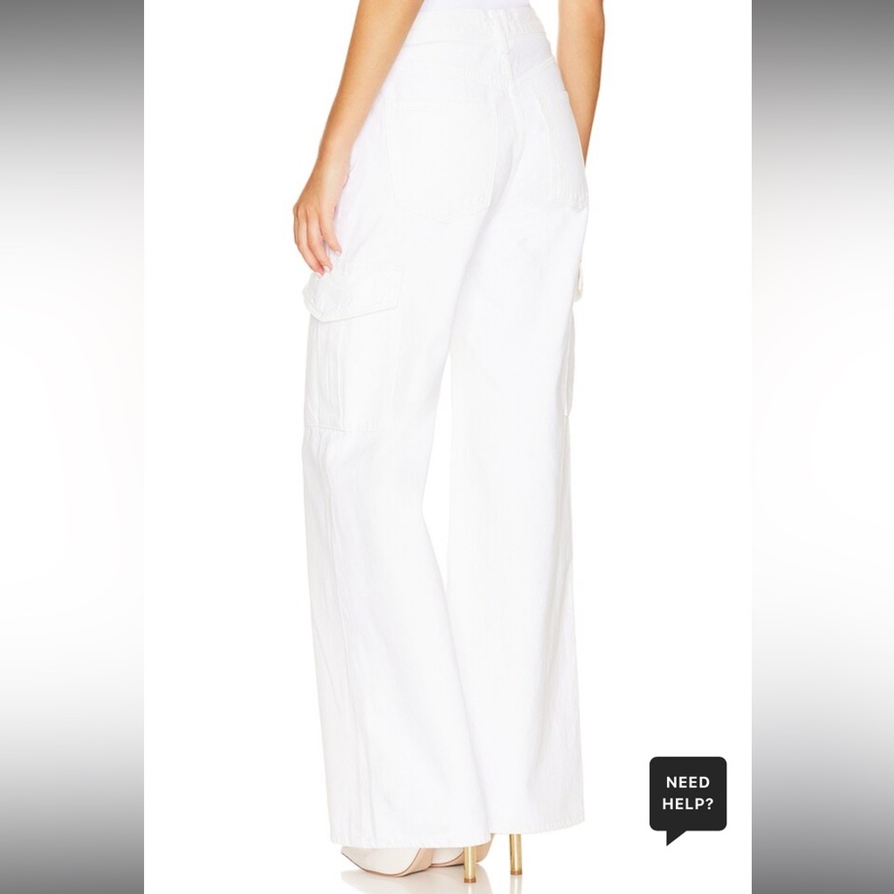 NEW AGOLDE Minka High Rise Wide Leg Cargo Jeans in Milkshake size 23 - NWOT